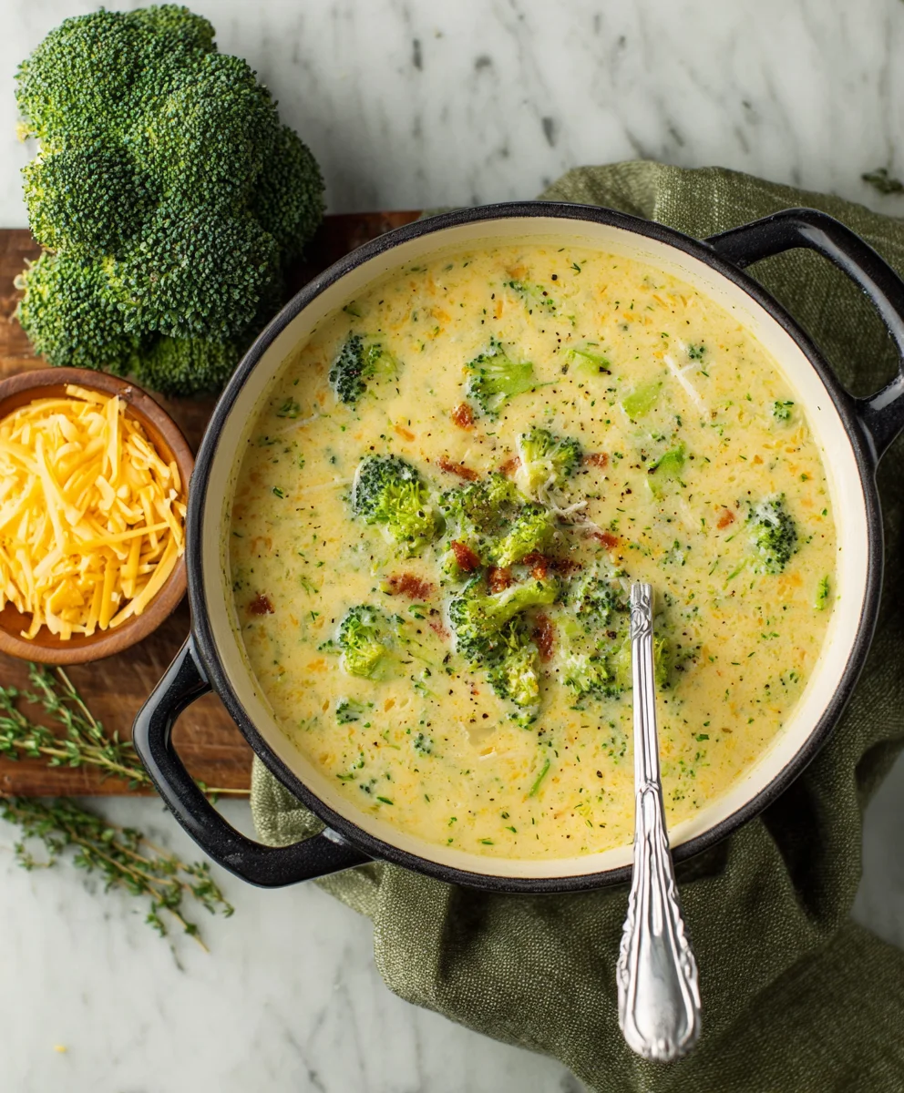High Protein Broccoli Cheddar Soup: Creamy & Healthy