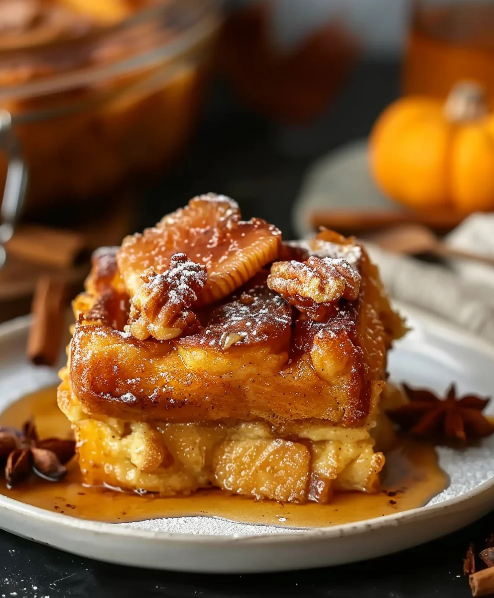 Pumpkin Spice French Toast Casserole