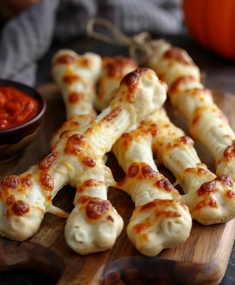 Cheesy Halloween Breadstick Bones - Spooky Fun Recipe!