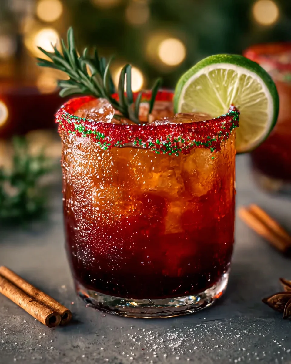 Spiced Christmas Non-Alcoholic Margarita: Festive Drink!