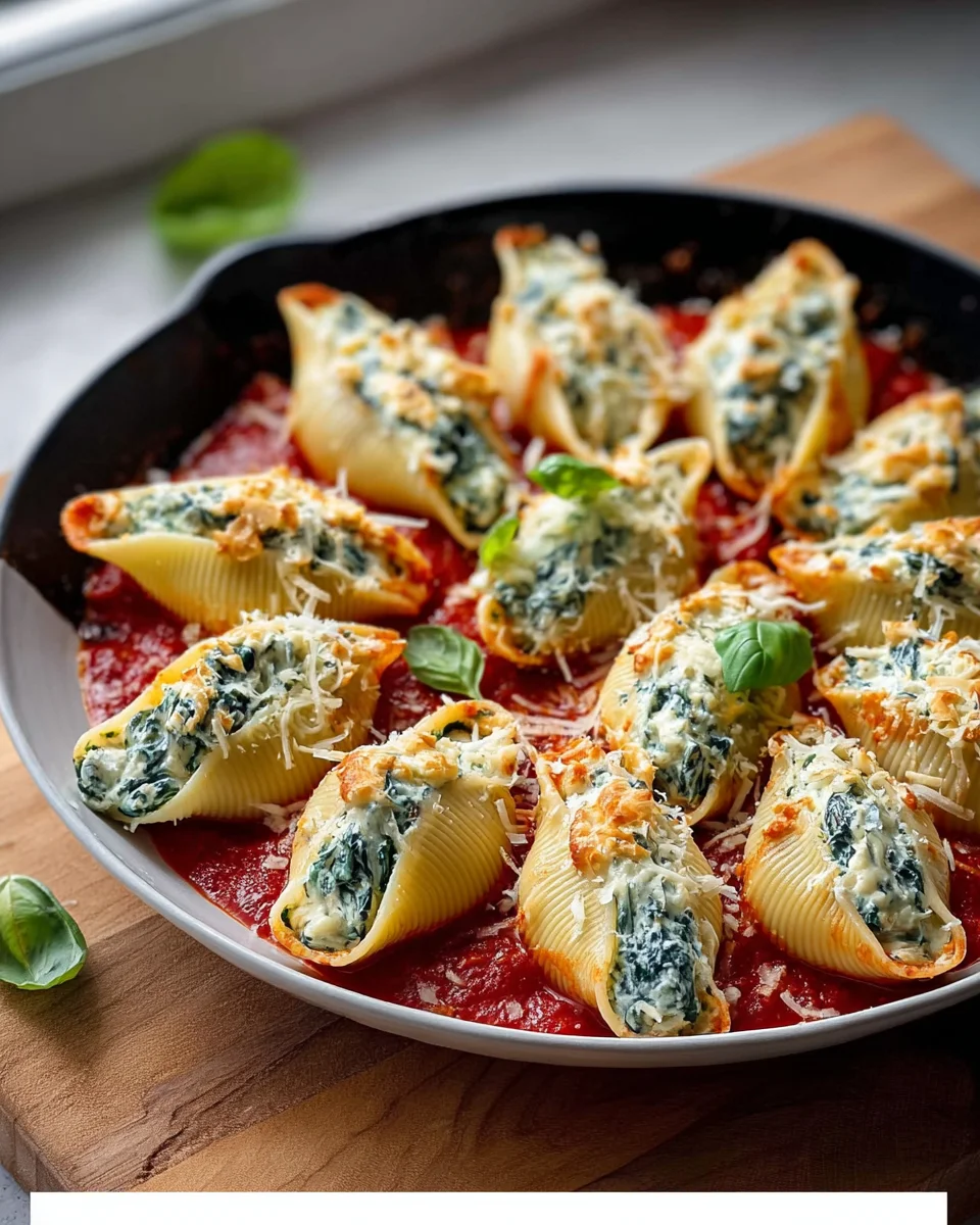 Easy Spinach and Ricotta Stuffed Shells Recipe