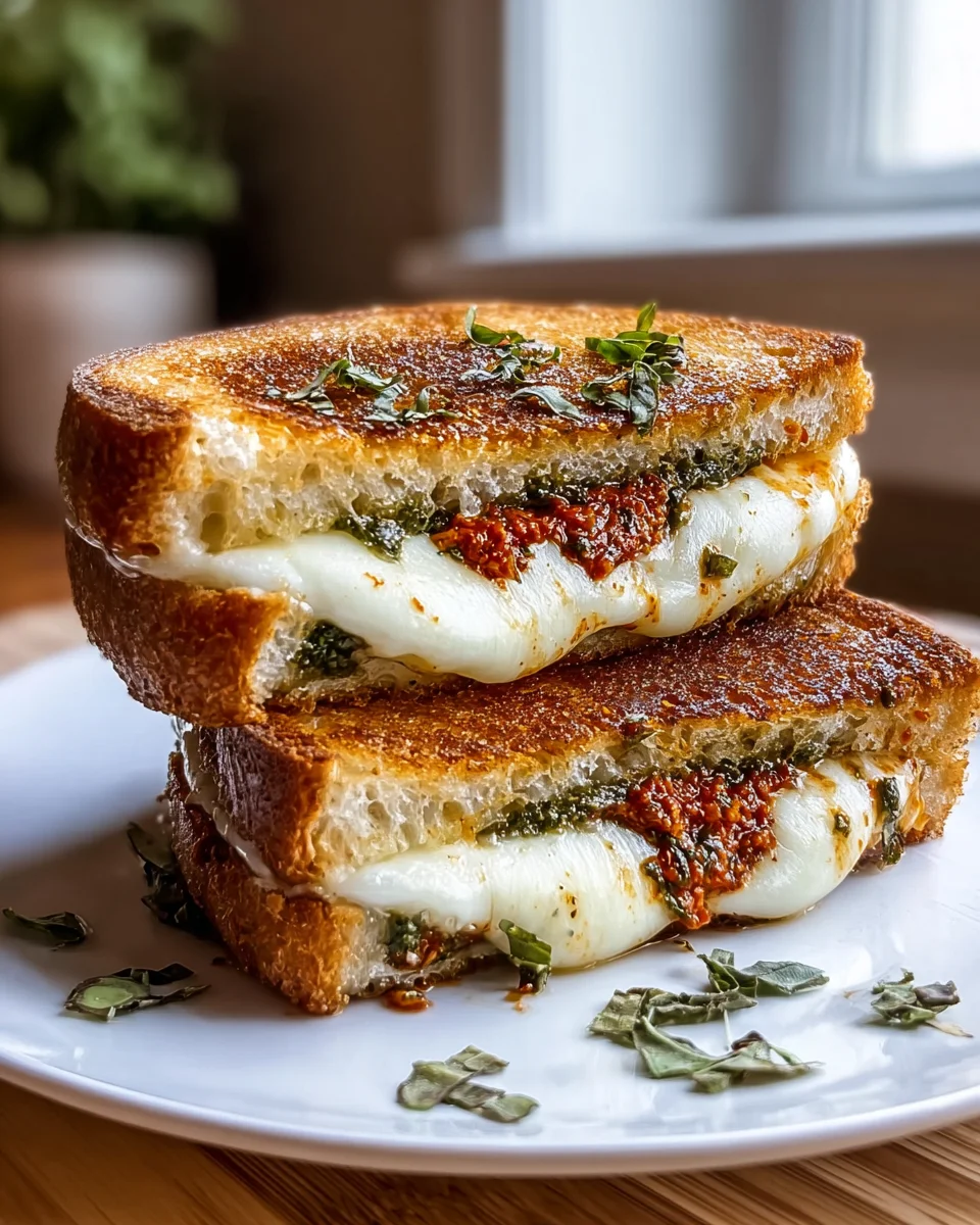 Ultimate Sun Dried Tomato Pesto Grilled Cheese