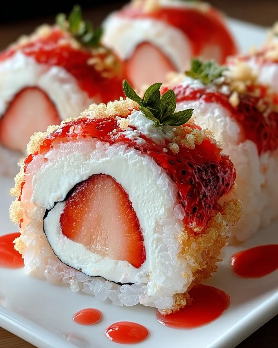 Sweet Strawberry Shortcake Sushi Rolls: Easy Dessert Recipe