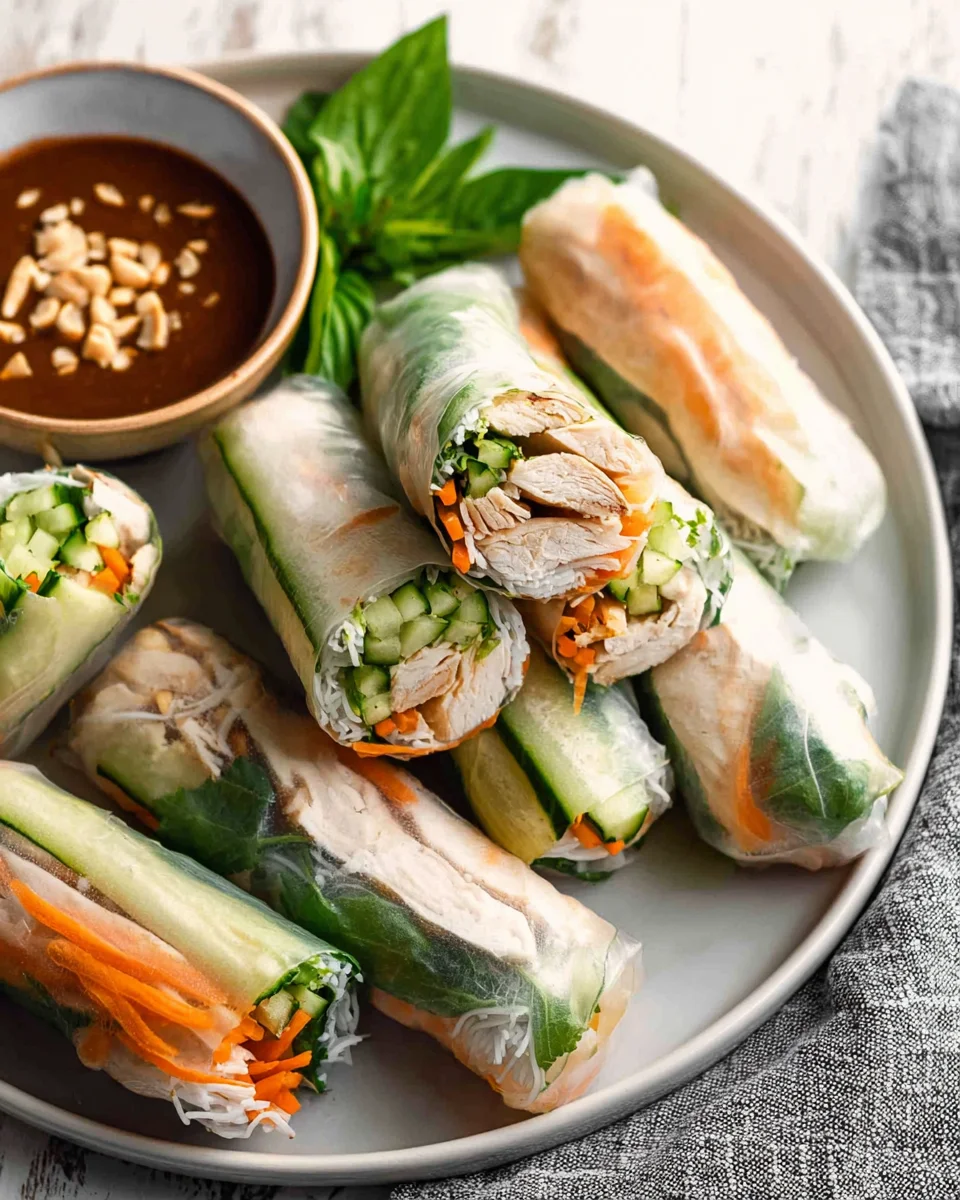 Authentic Vietnamese Chicken Summer Rolls - Quick & Healthy!