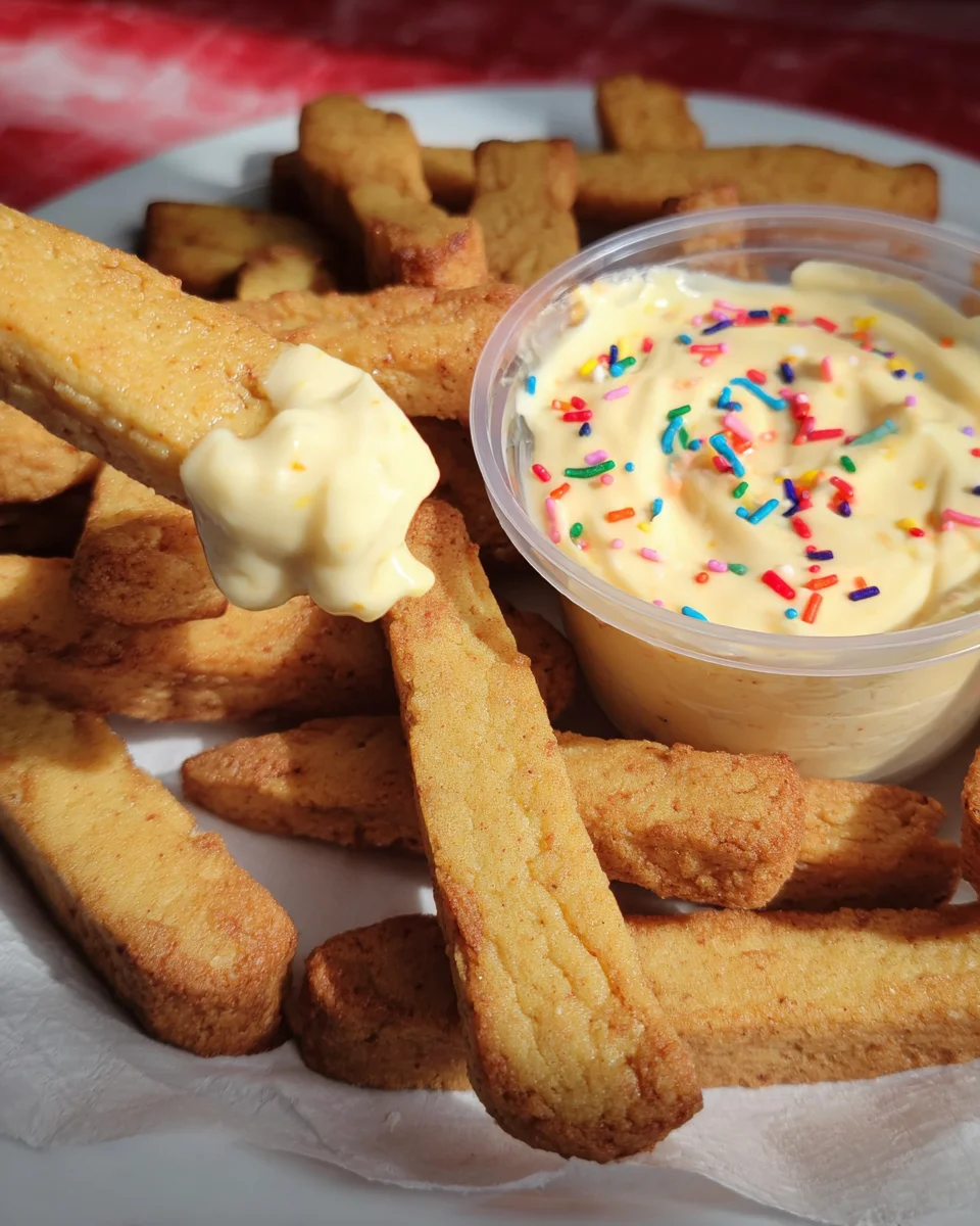 Best Cookie Fries with Creamy Frosting Dip Recipe!