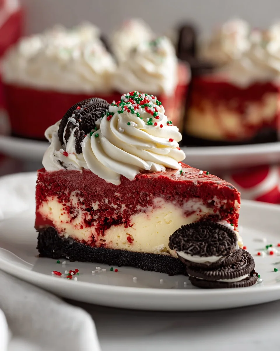 Christmas Red Velvet Cheesecake: Festive Dessert!