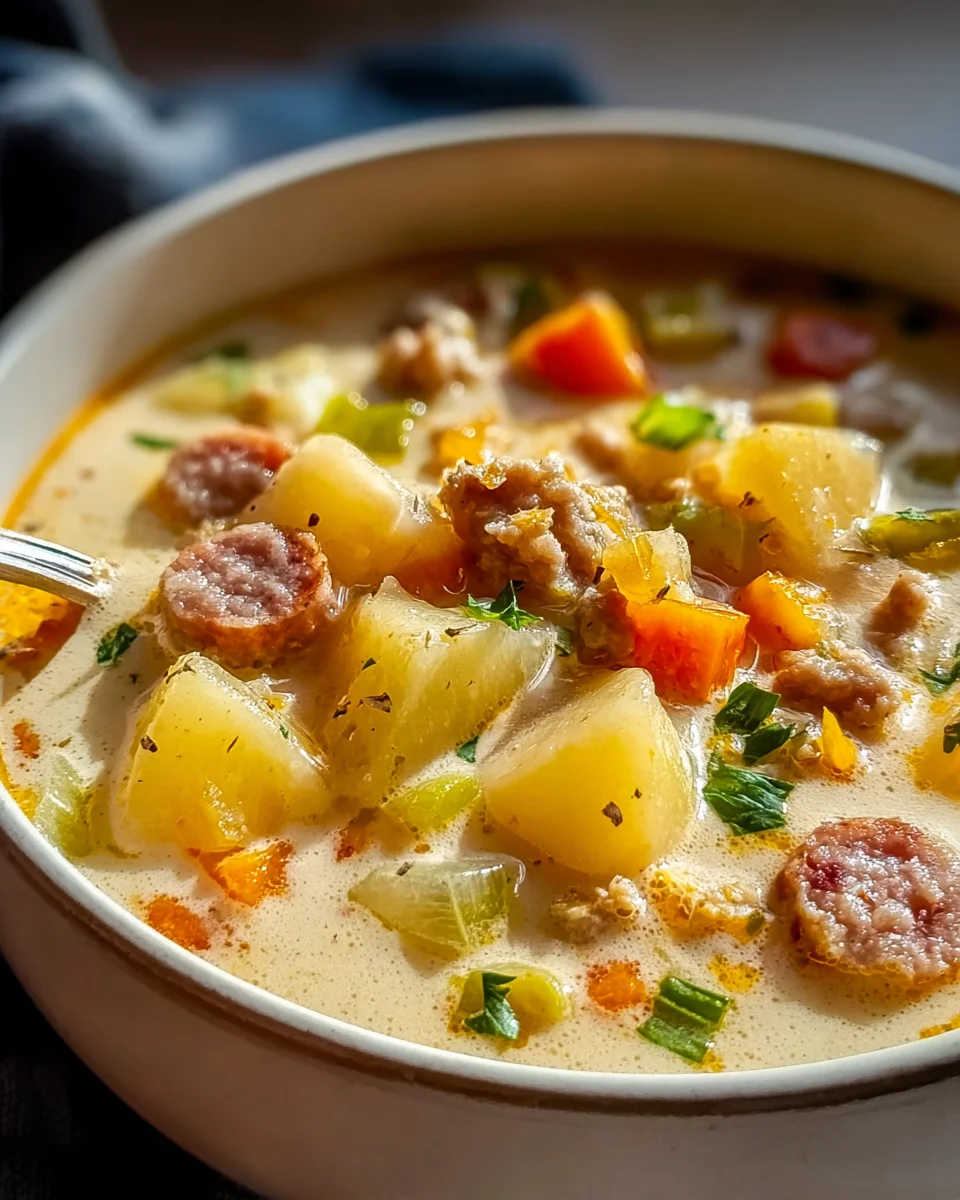 Hearty Beef Sausage Potato Soup for a Cozy Dinner