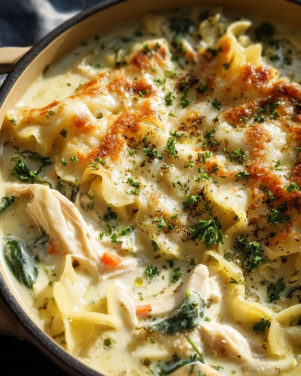 White Chicken Lasagna Soup: Creamy, Cheesy & Easy!