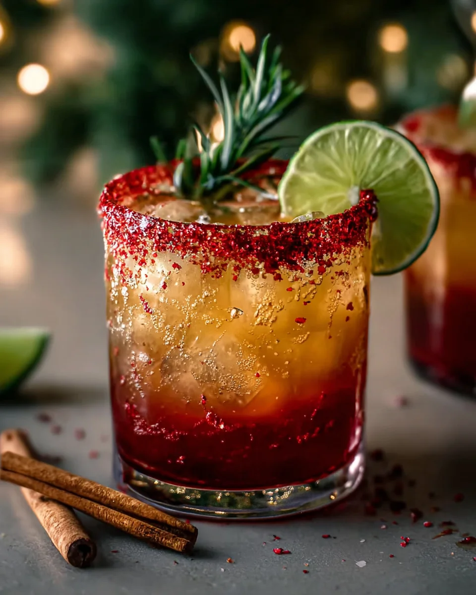 Spiced Christmas Non-Alcoholic Margarita: Festive Drink!