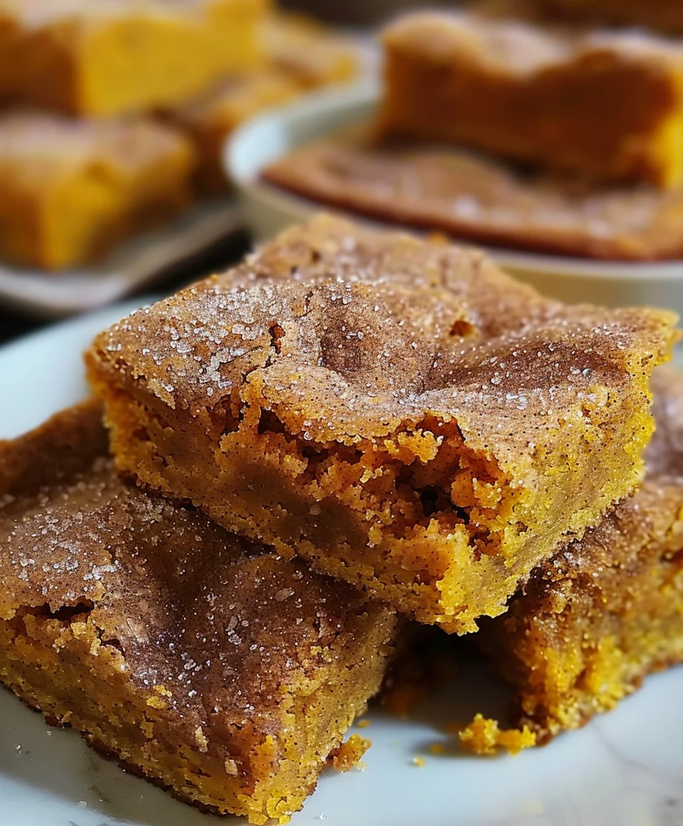 Pumpkin Snickerdoodle Blondies: Your New Fall Favorite!