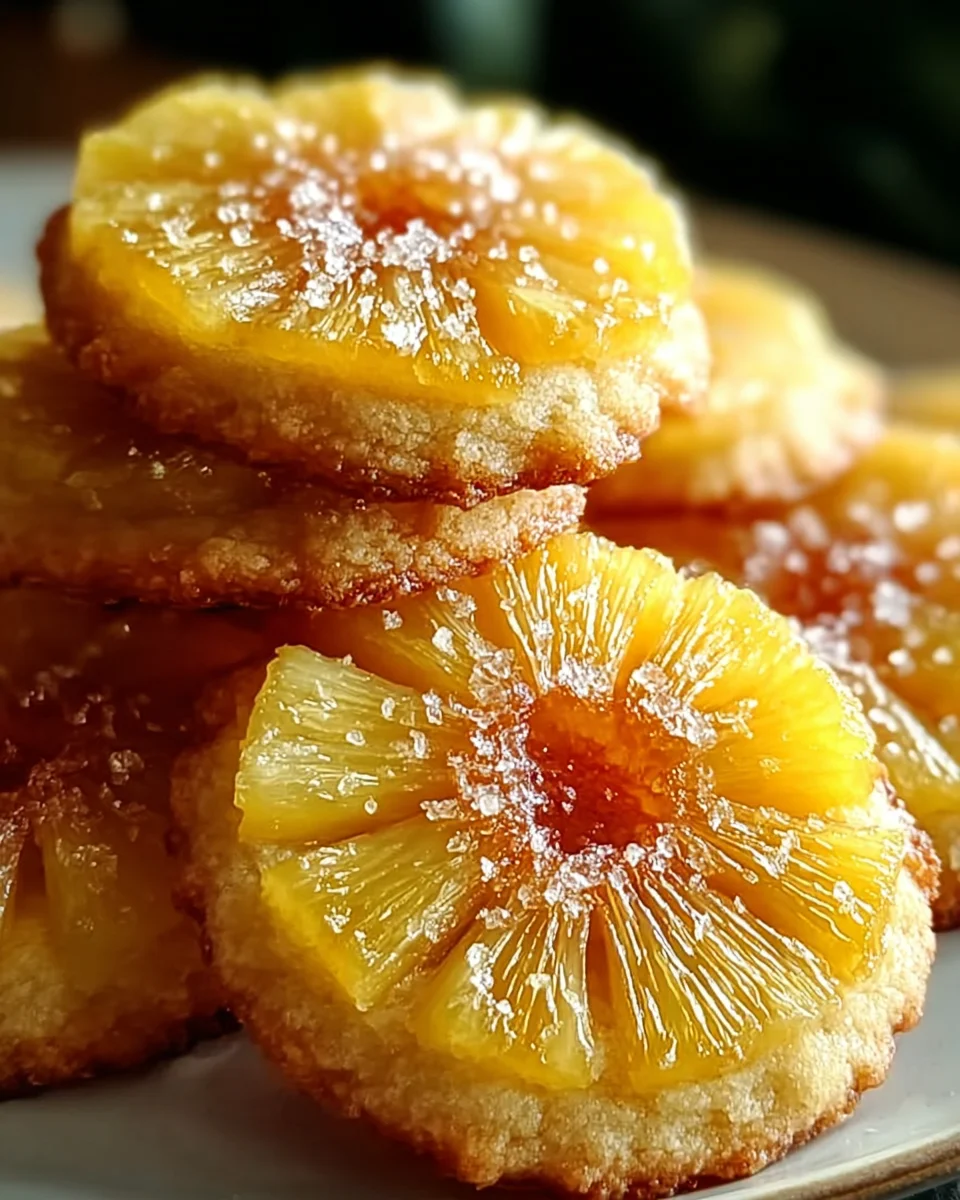 Pineapple Upside Sugar Cookies: Sweet & Tangy Bites