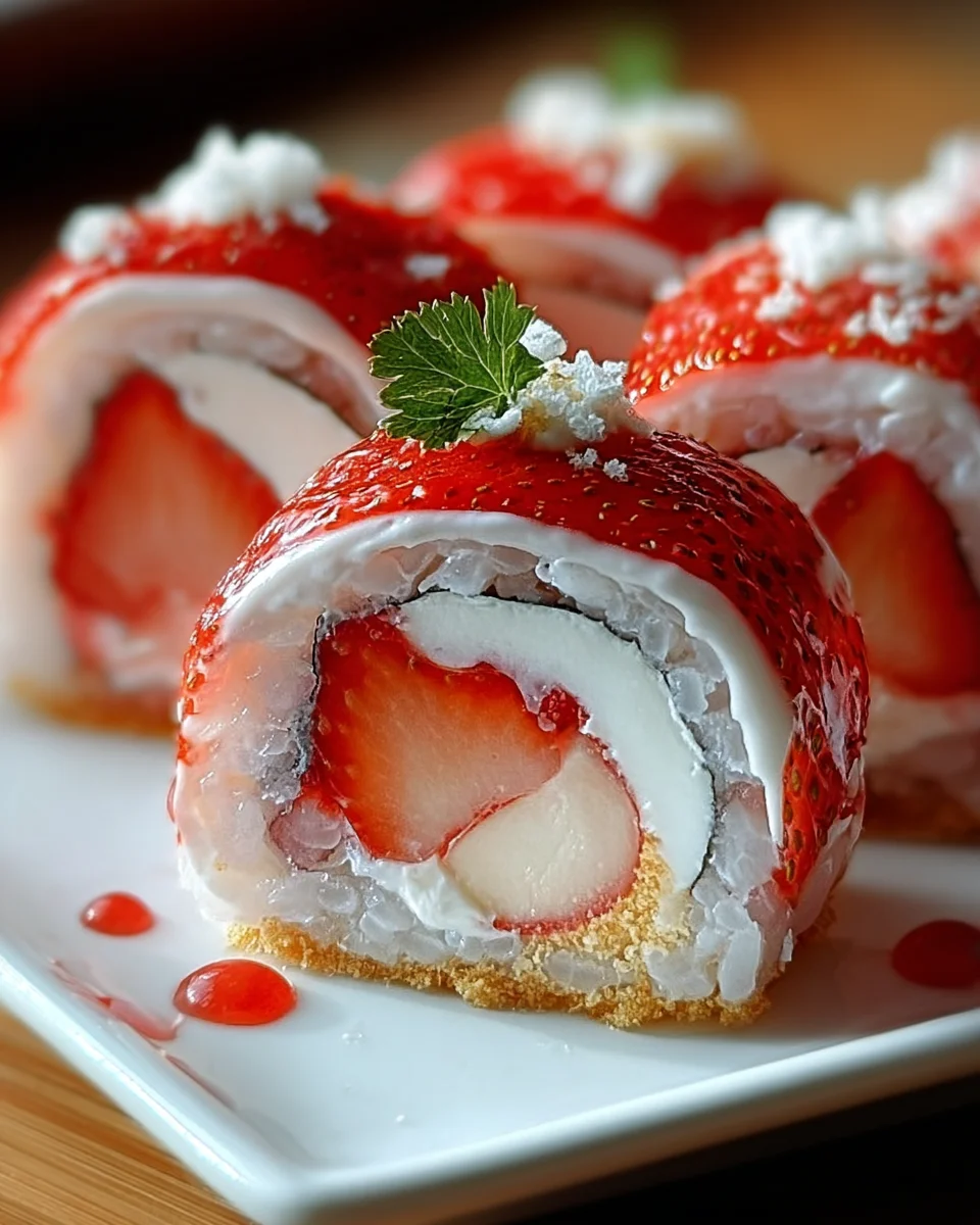 Sweet Strawberry Shortcake Sushi Rolls: Easy Dessert Recipe