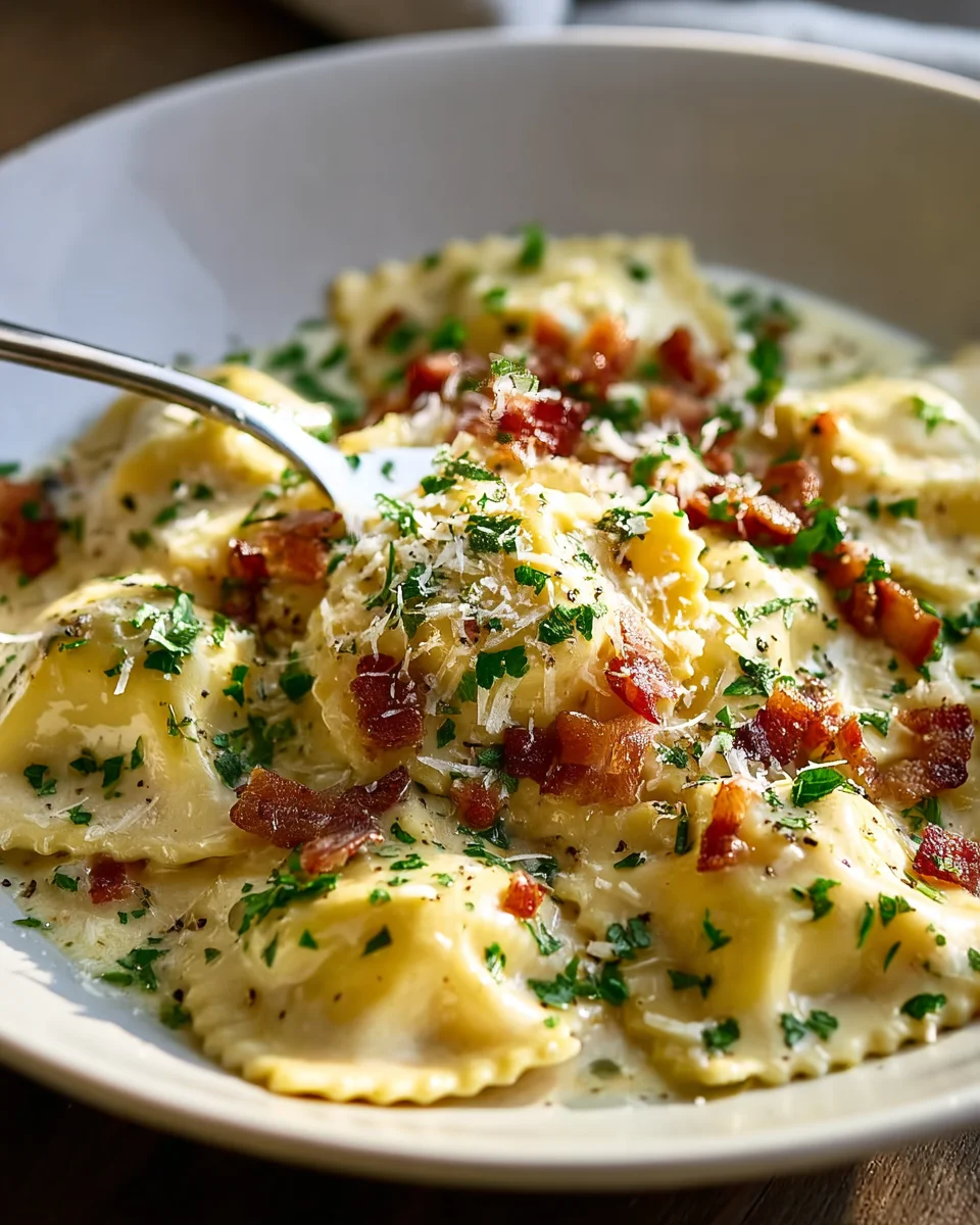 Homemade Olive Garden Ravioli Beef Carbonara Recipe