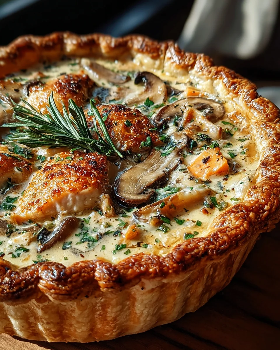 Warm & Cozy Chicken & Mushroom Pot Pie - Family Favorite!