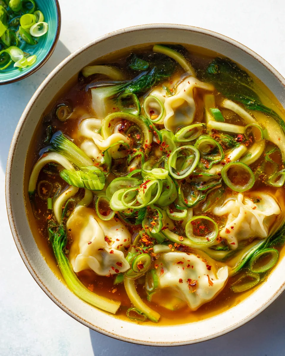 Savory Beef Gyoza Soup: Easy Japanese Dumpling Bowl