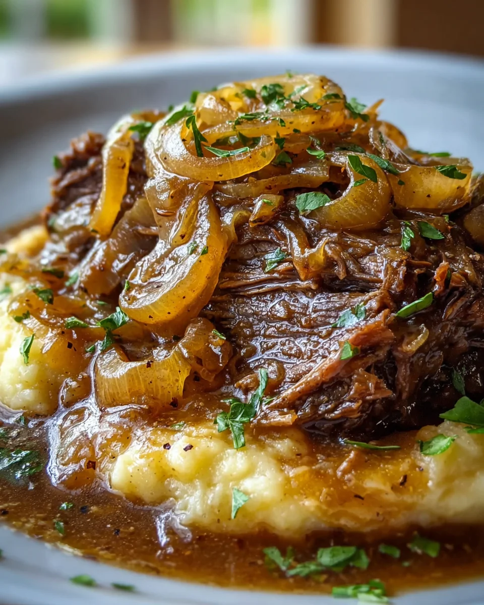Crock Pot French Onion Beef Pot Roast for Cozy Dinners