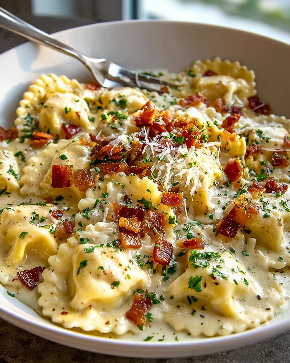 Homemade Olive Garden Ravioli Beef Carbonara Recipe