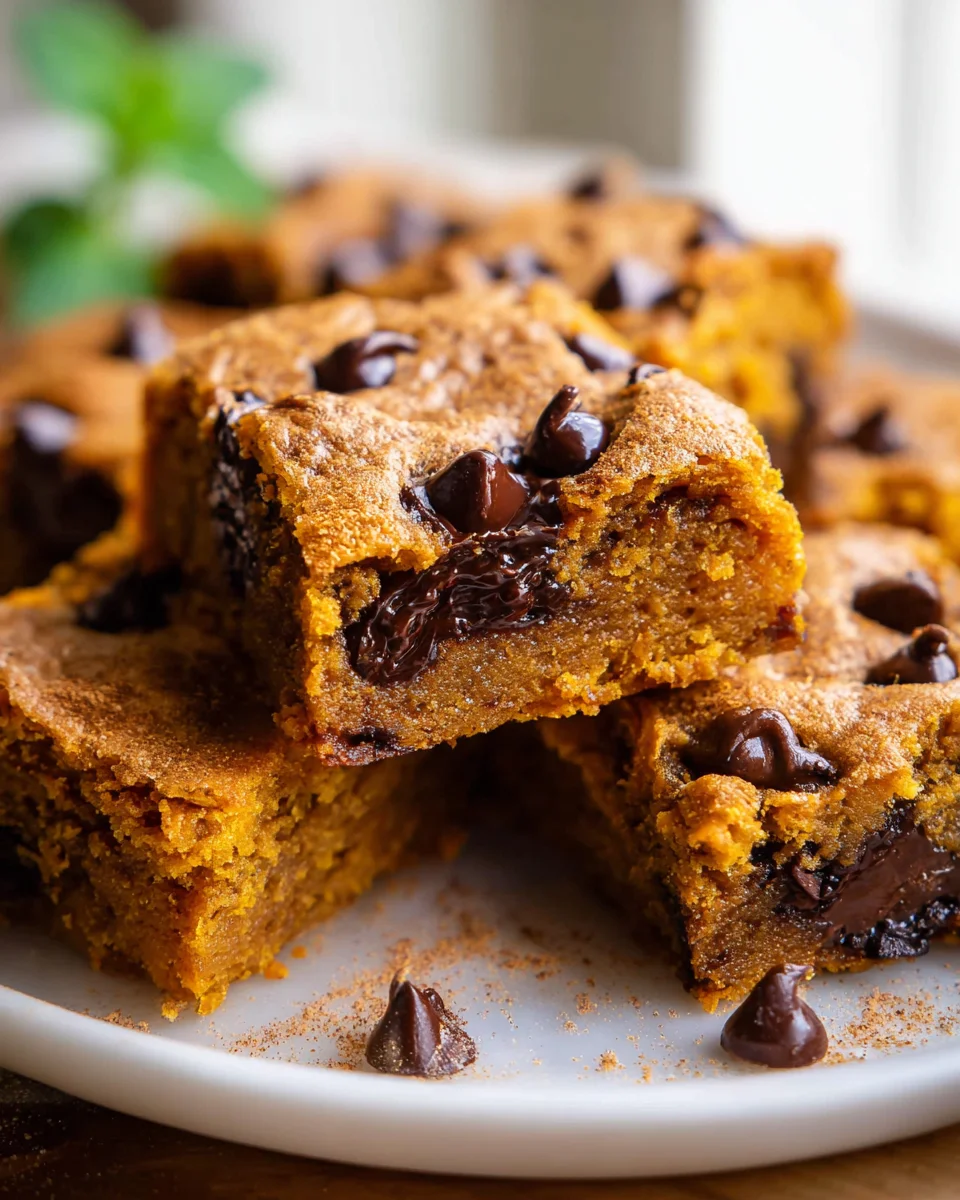 Pumpkin Chocolate Chip Bars: Easy Fall Dessert!