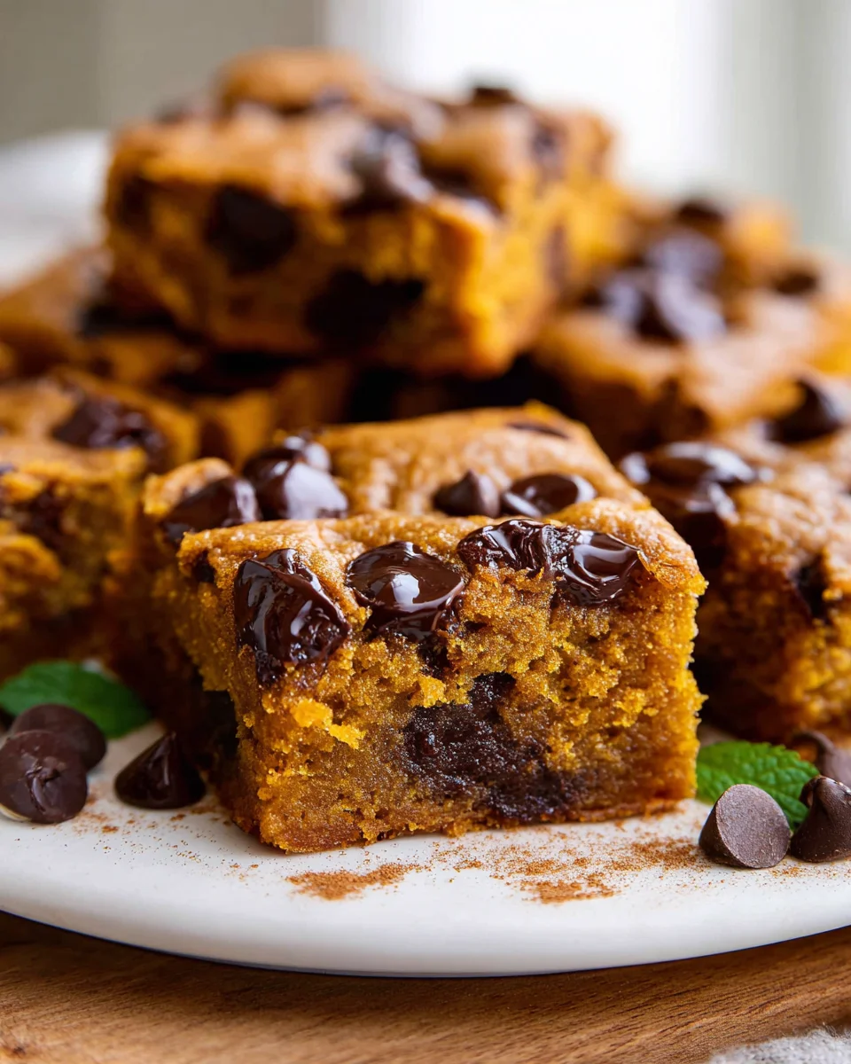 Pumpkin Chocolate Chip Bars: Easy Fall Dessert!