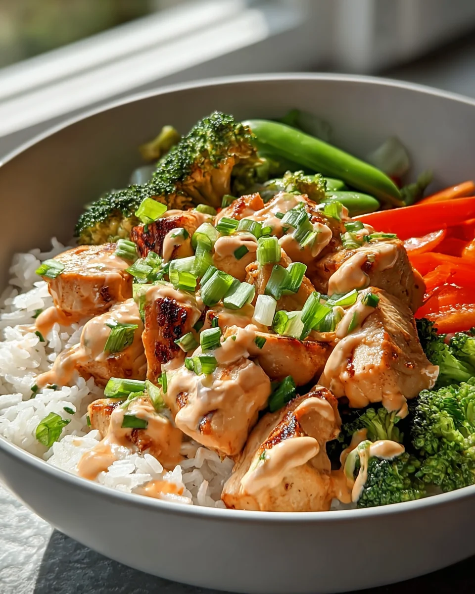 Bang Bang Chicken Bowl Recipe: Spicy & Creamy Perfection