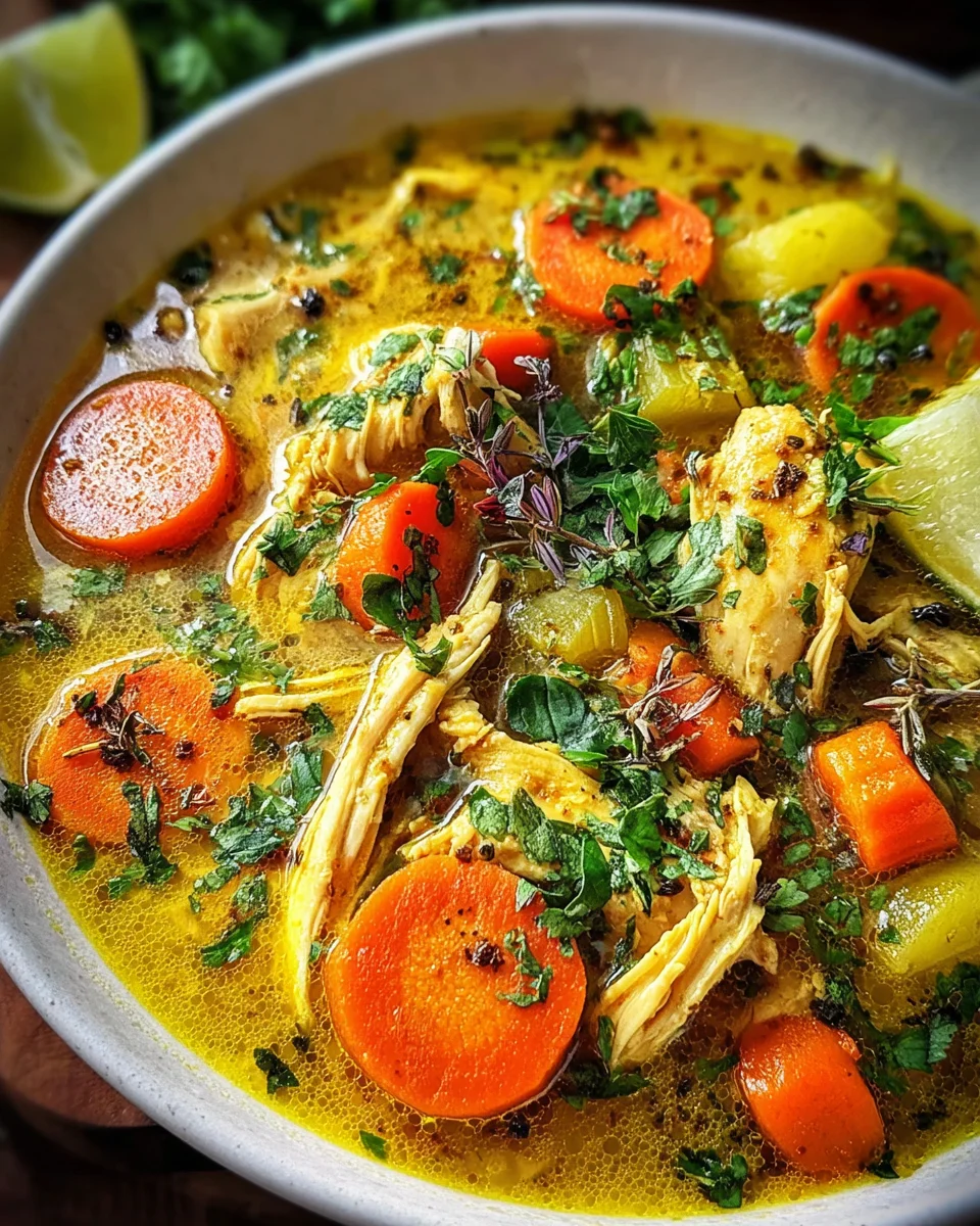 Boost Health with Anti-Inflammatory Turmeric Chicken Soup