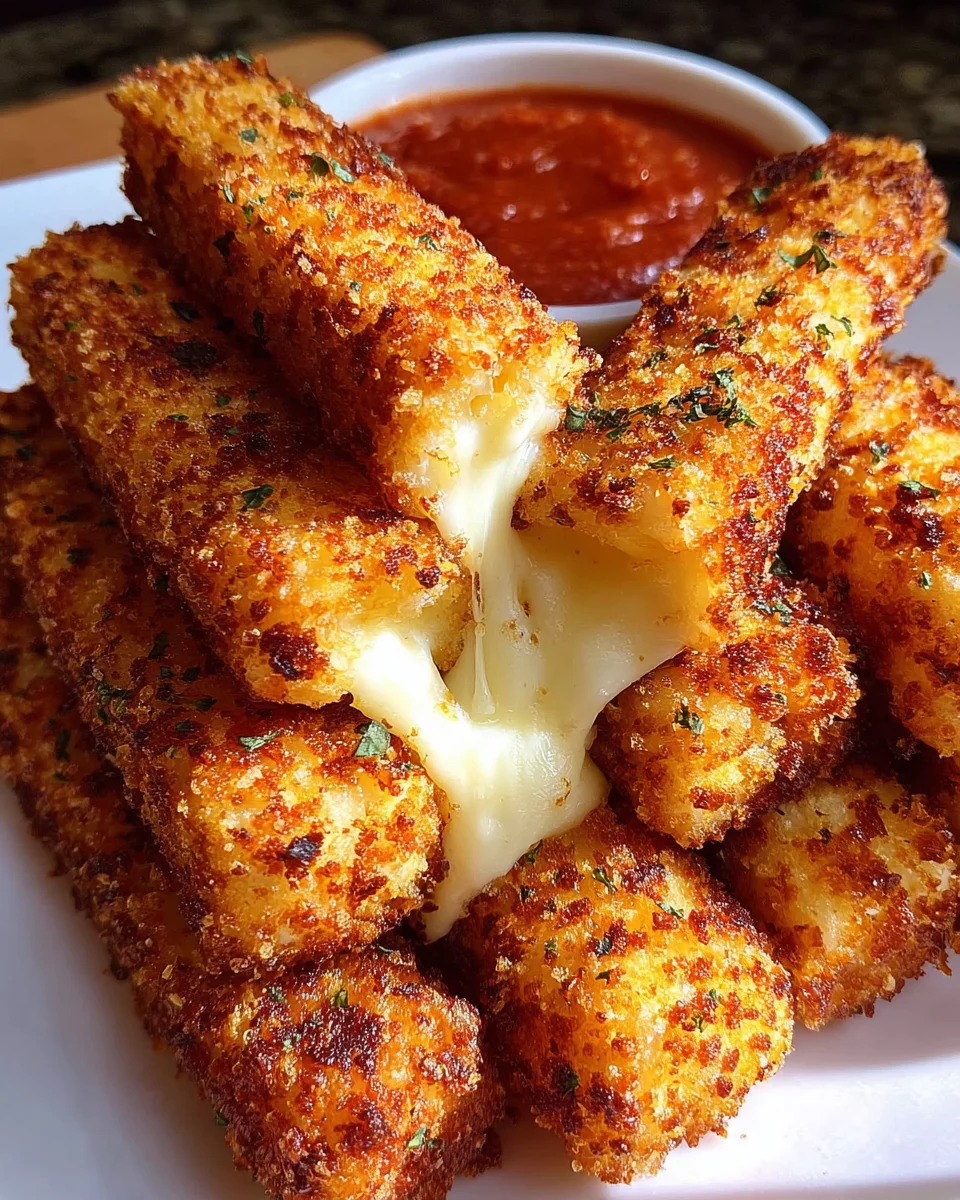 Homemade Crispy Mozzarella Sticks Recipe - So Cheesy!