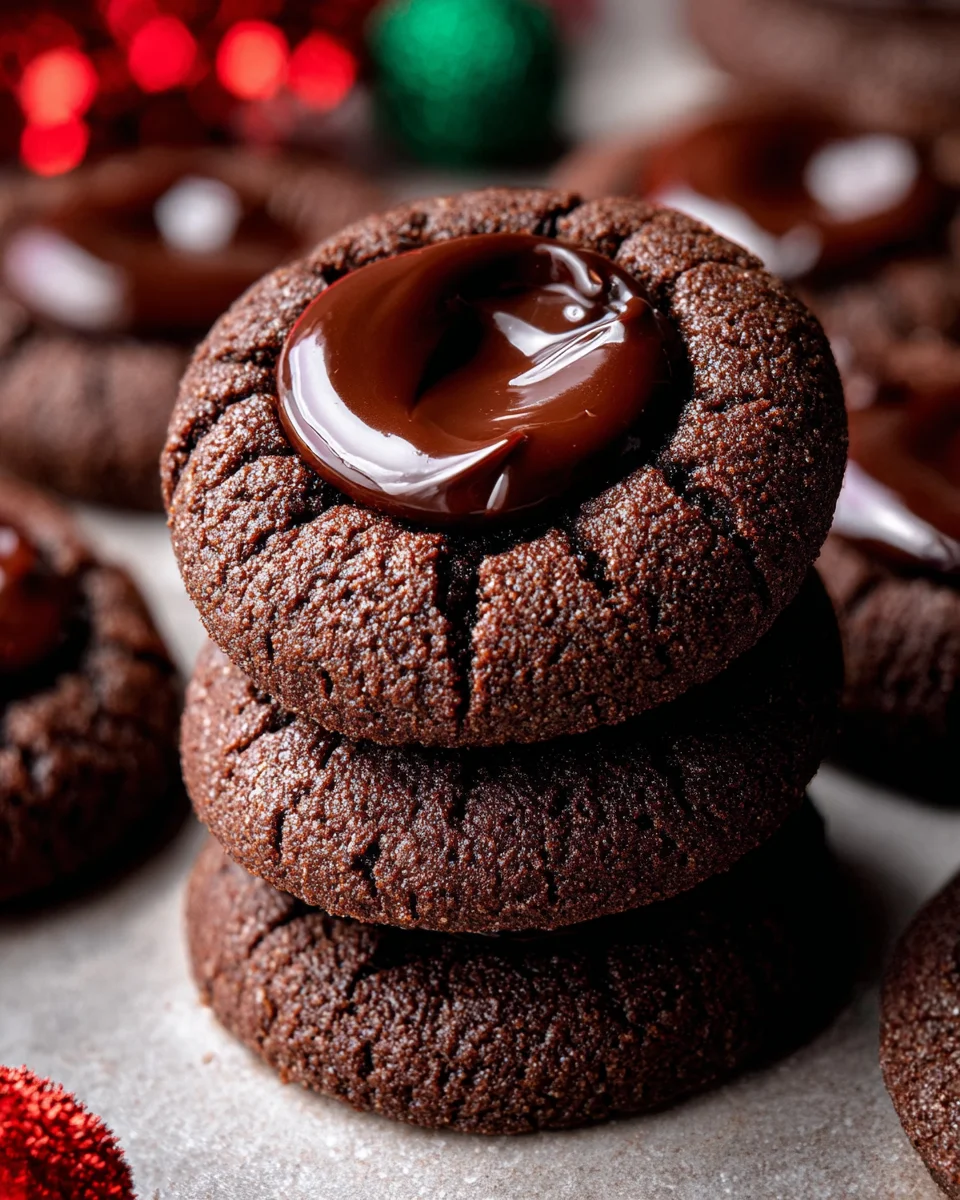 Homemade Chocolate Thumbprint Cookies - Simple & Delicious