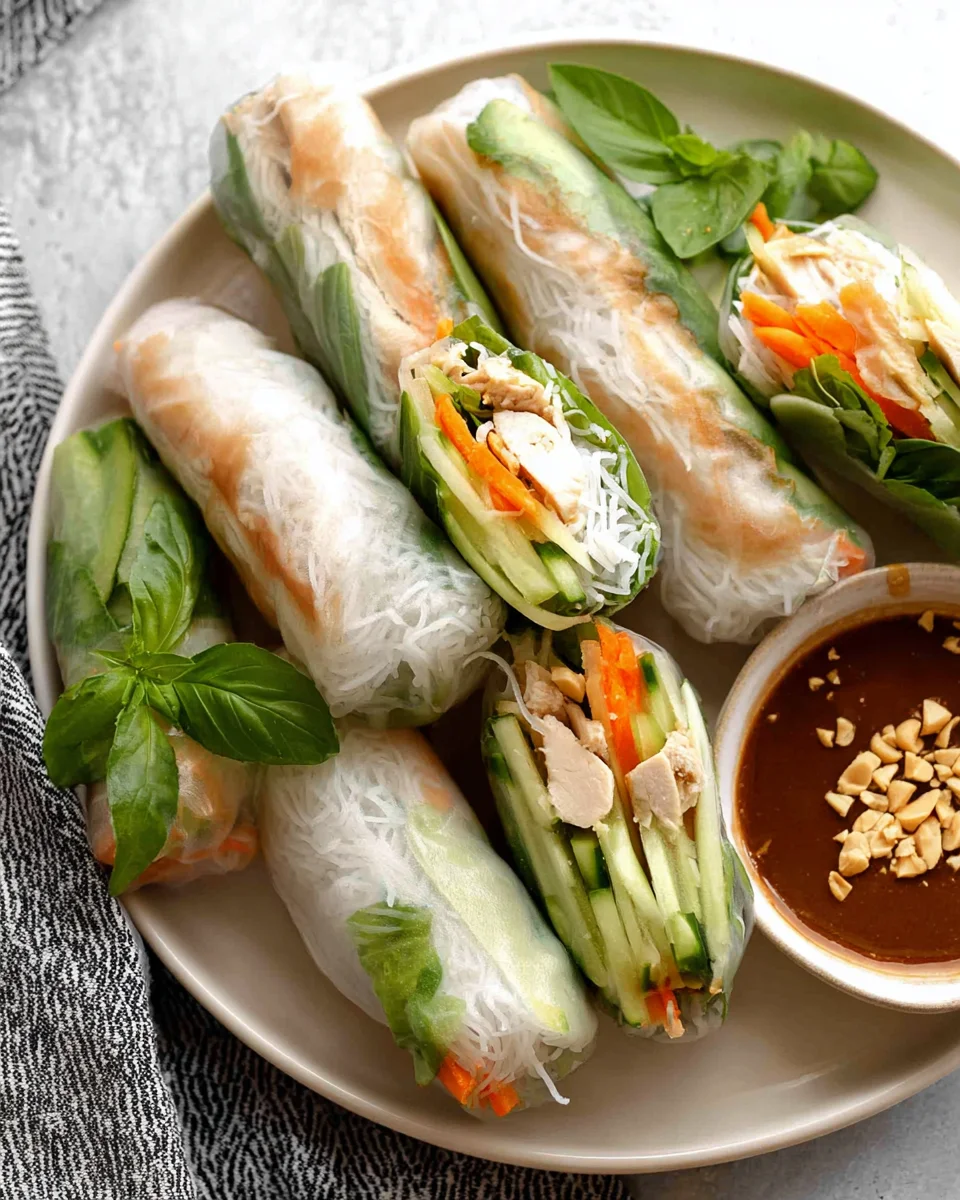 Authentic Vietnamese Chicken Summer Rolls - Quick & Healthy!