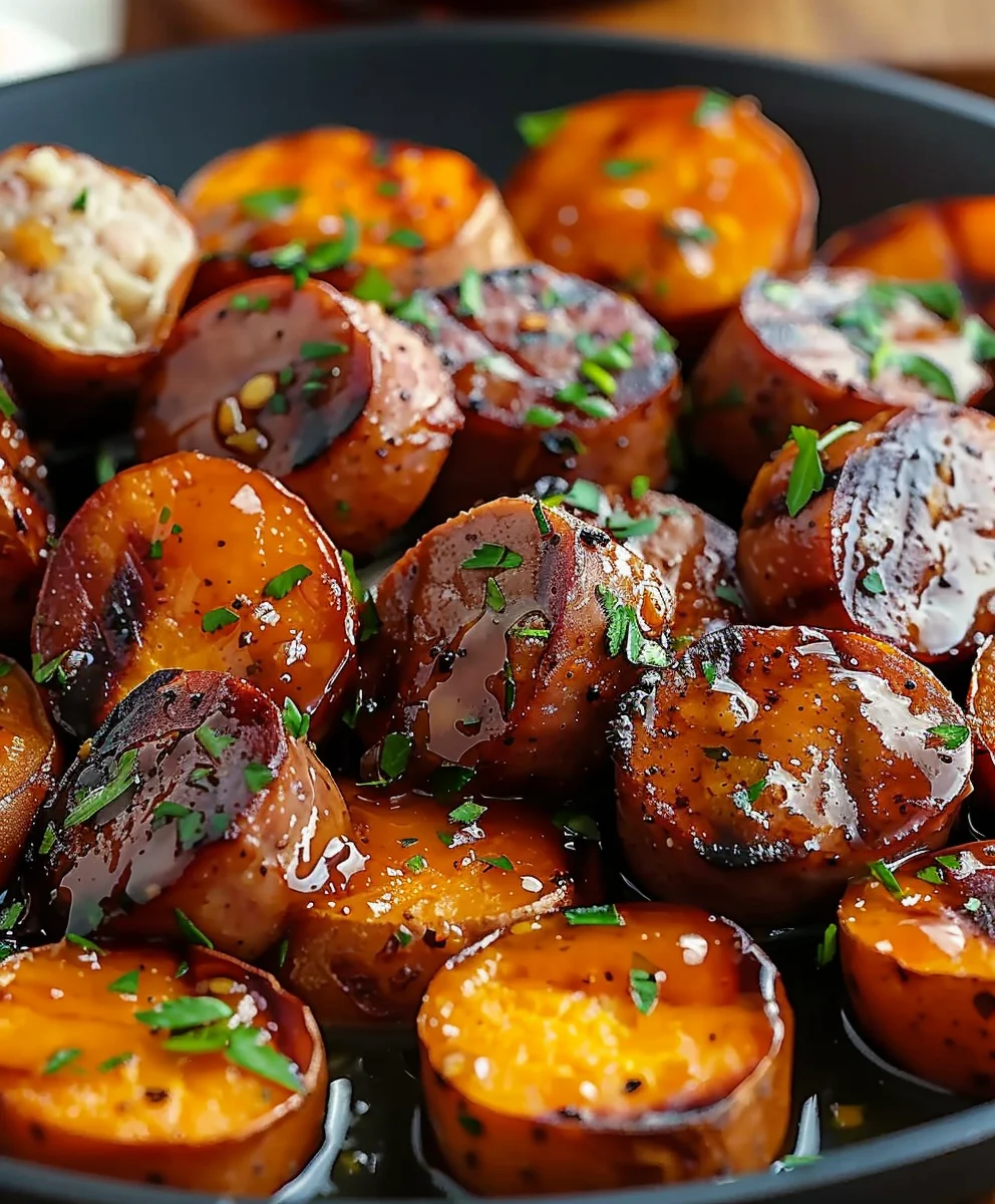 Sweet & Savory Sausage Sweet Potatoes: Honey Garlic Delight!