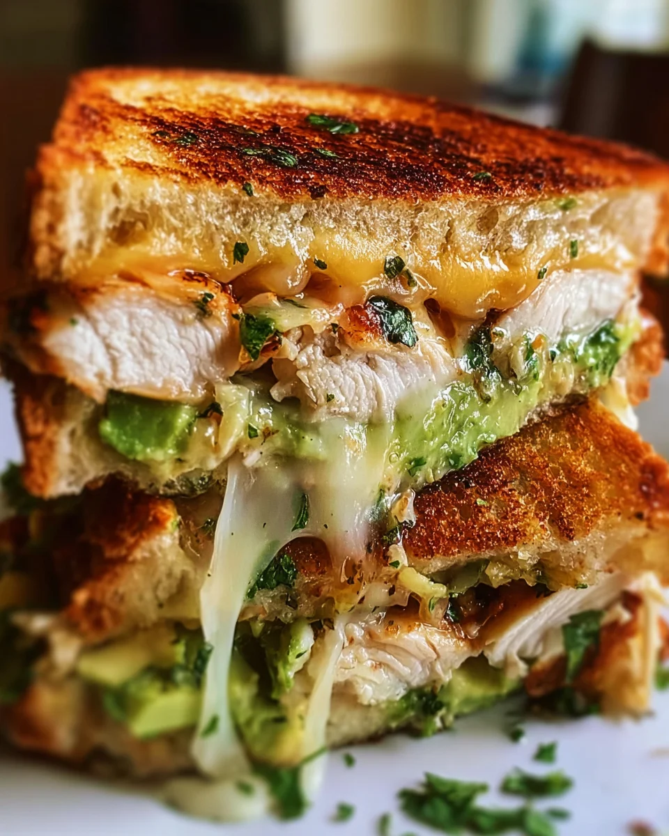 Quick & Easy Chicken Avocado Melt Sandwich Recipe