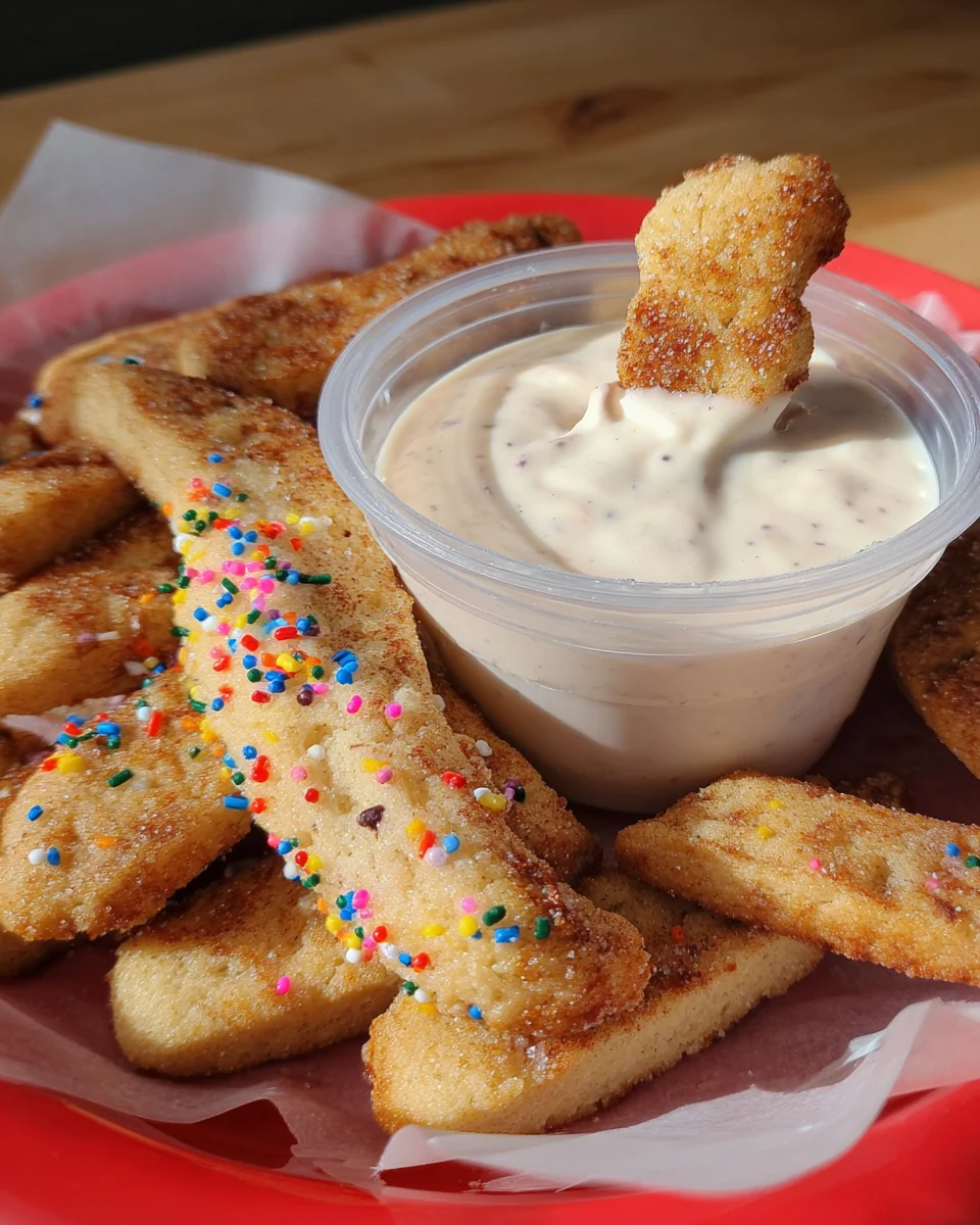 Best Cookie Fries with Creamy Frosting Dip Recipe!