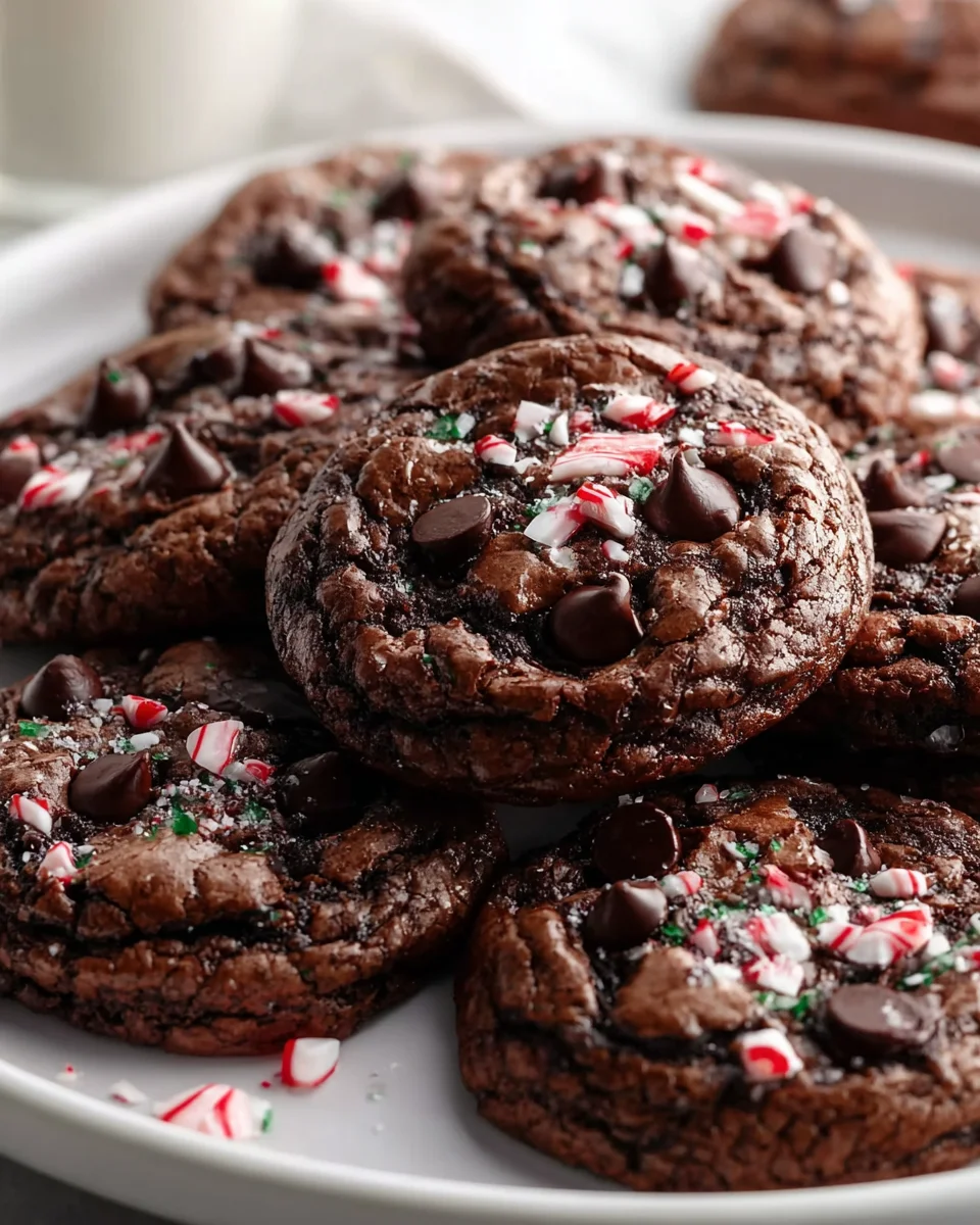 Delicious Peppermint Brownie Cookies for the Holidays!