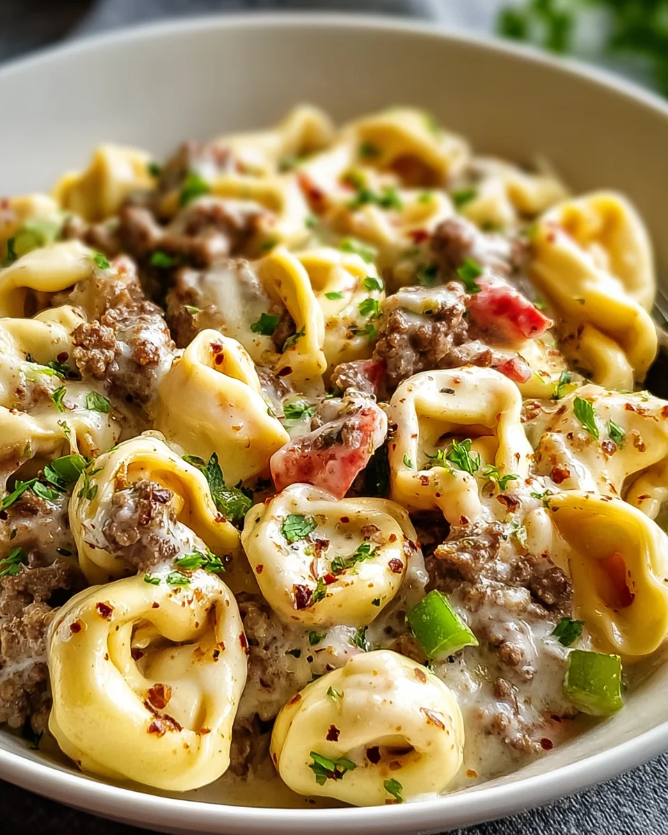 Delicious Philly Cheesesteak Tortellini Pasta Recipe to Try!