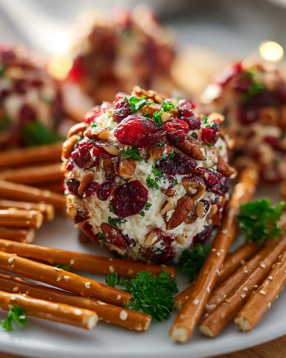 Festive Cranberry Pecan Cheese Ball Recipe for Holiday Cheer