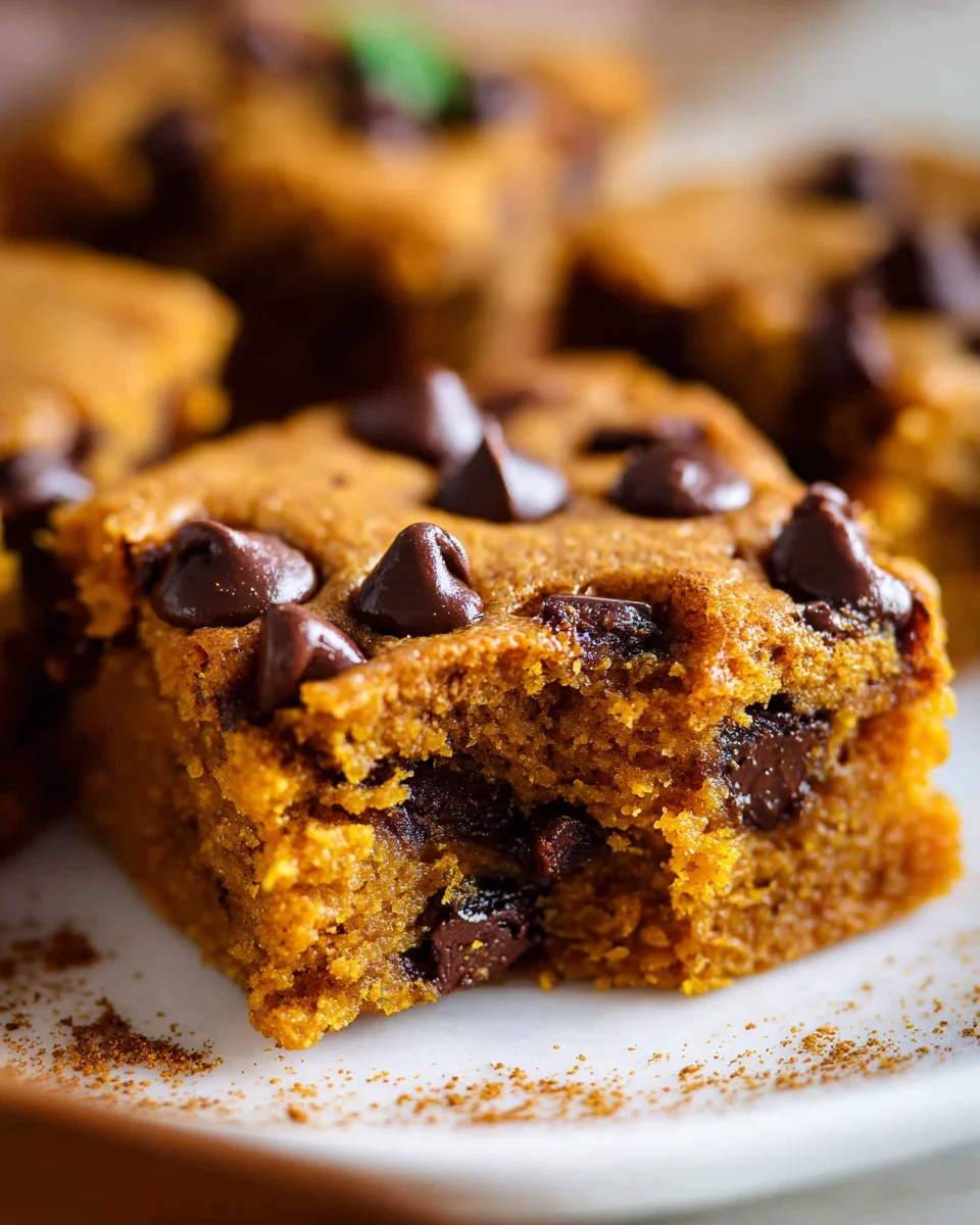 Delicious Pumpkin Chocolate Chip Bars Recipe to Satisfy Cravings