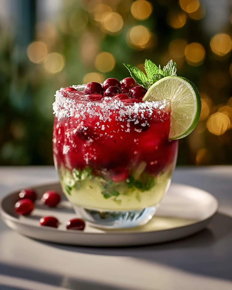 Mistletoe Margarita: Festive Non-Alcoholic Christmas Cocktail!