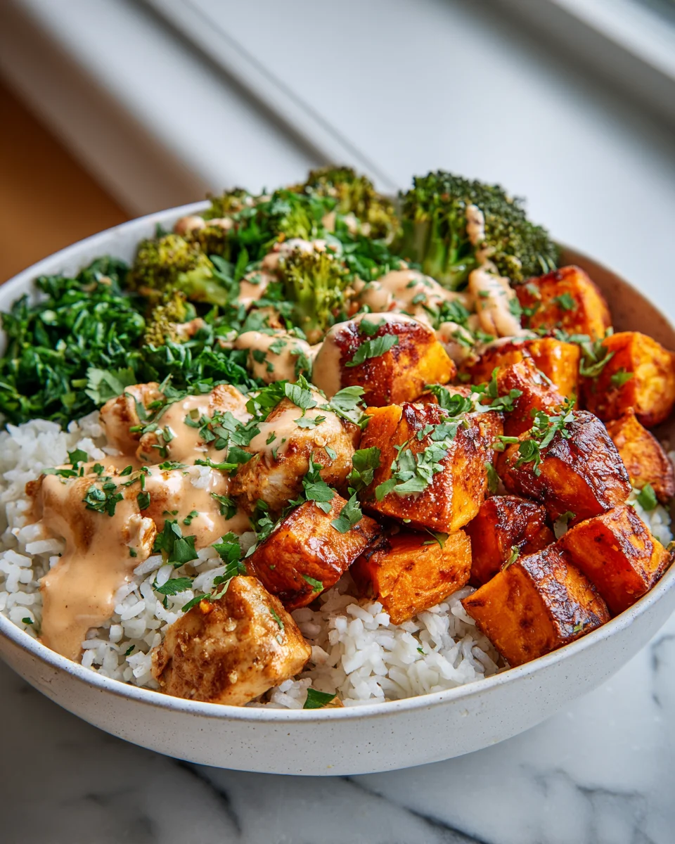 Healthy Chicken Sweet Potato Bowls Recipe - Delicious!