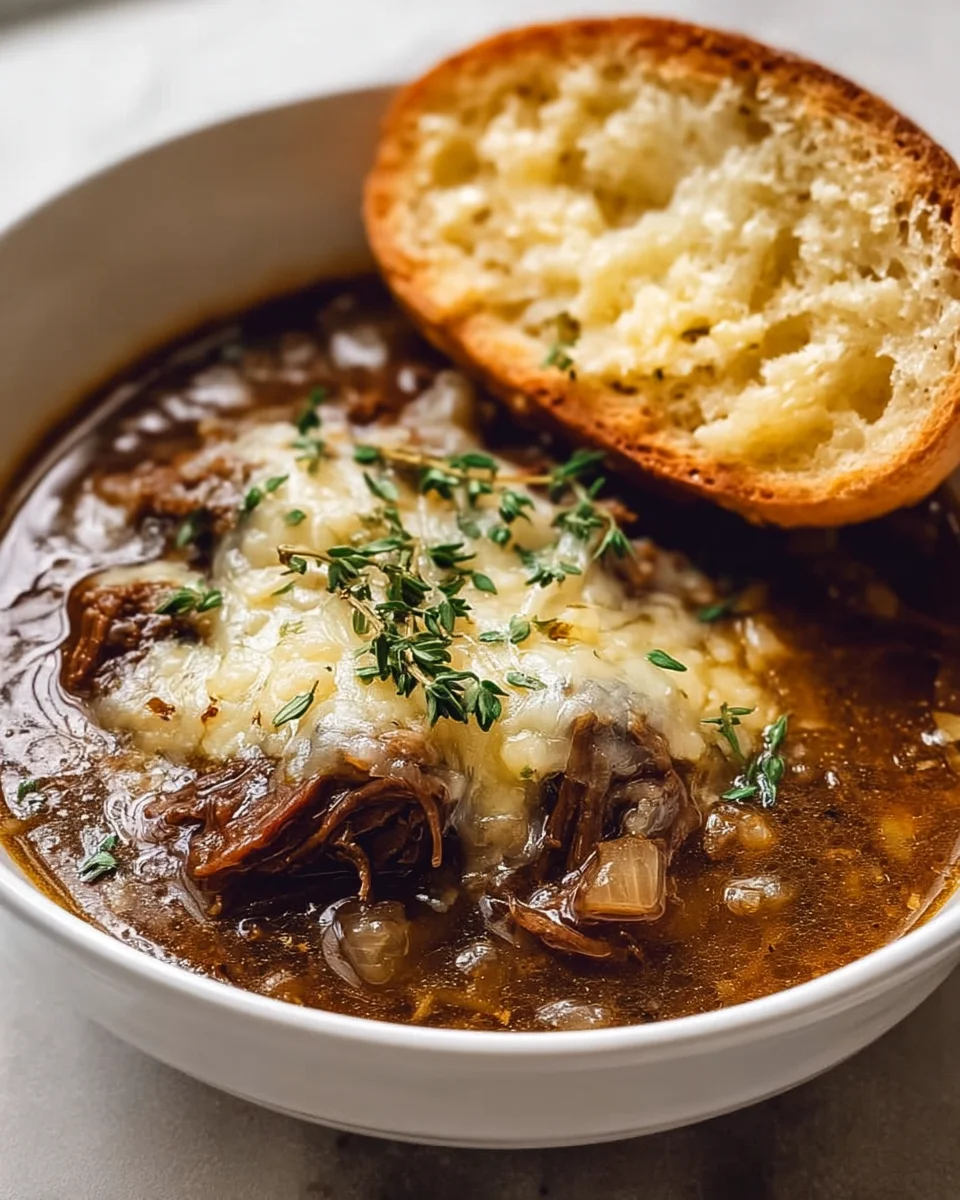 Savory French Onion Soup with Tender Beef Short Ribs Recipe