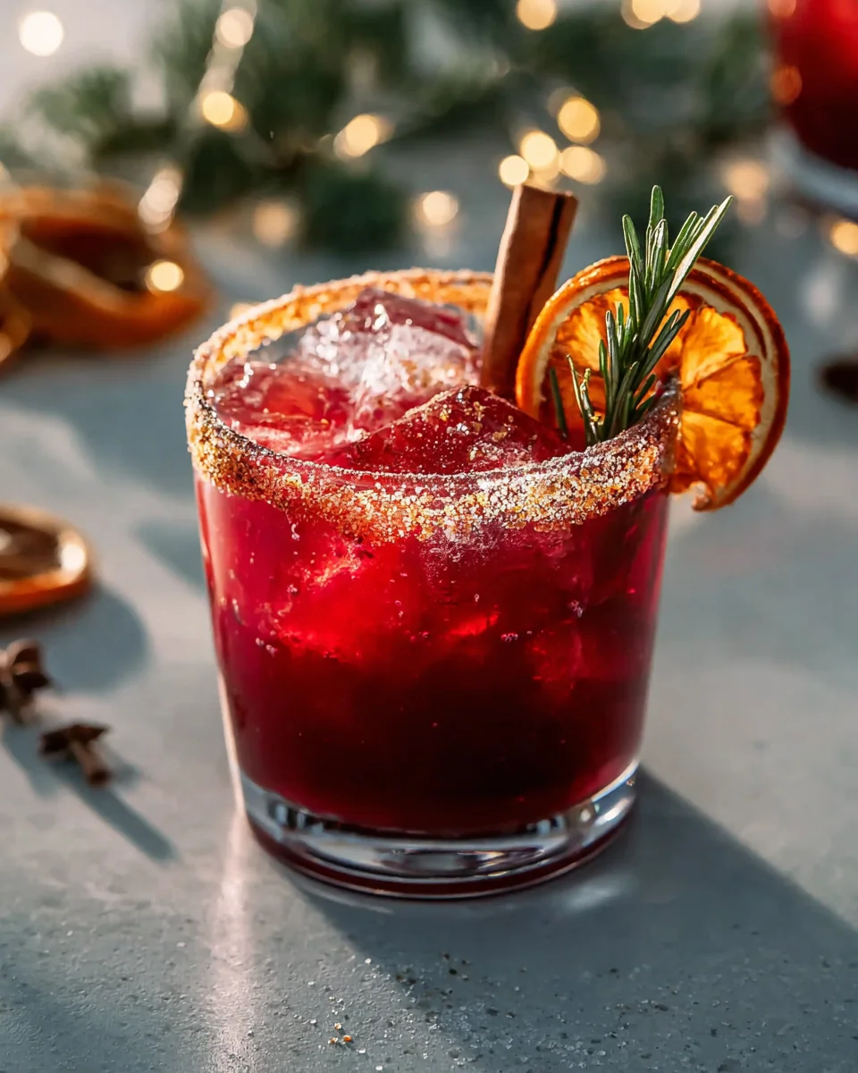 Spiced Christmas Margarita: Festive Non-Alcoholic Delight!