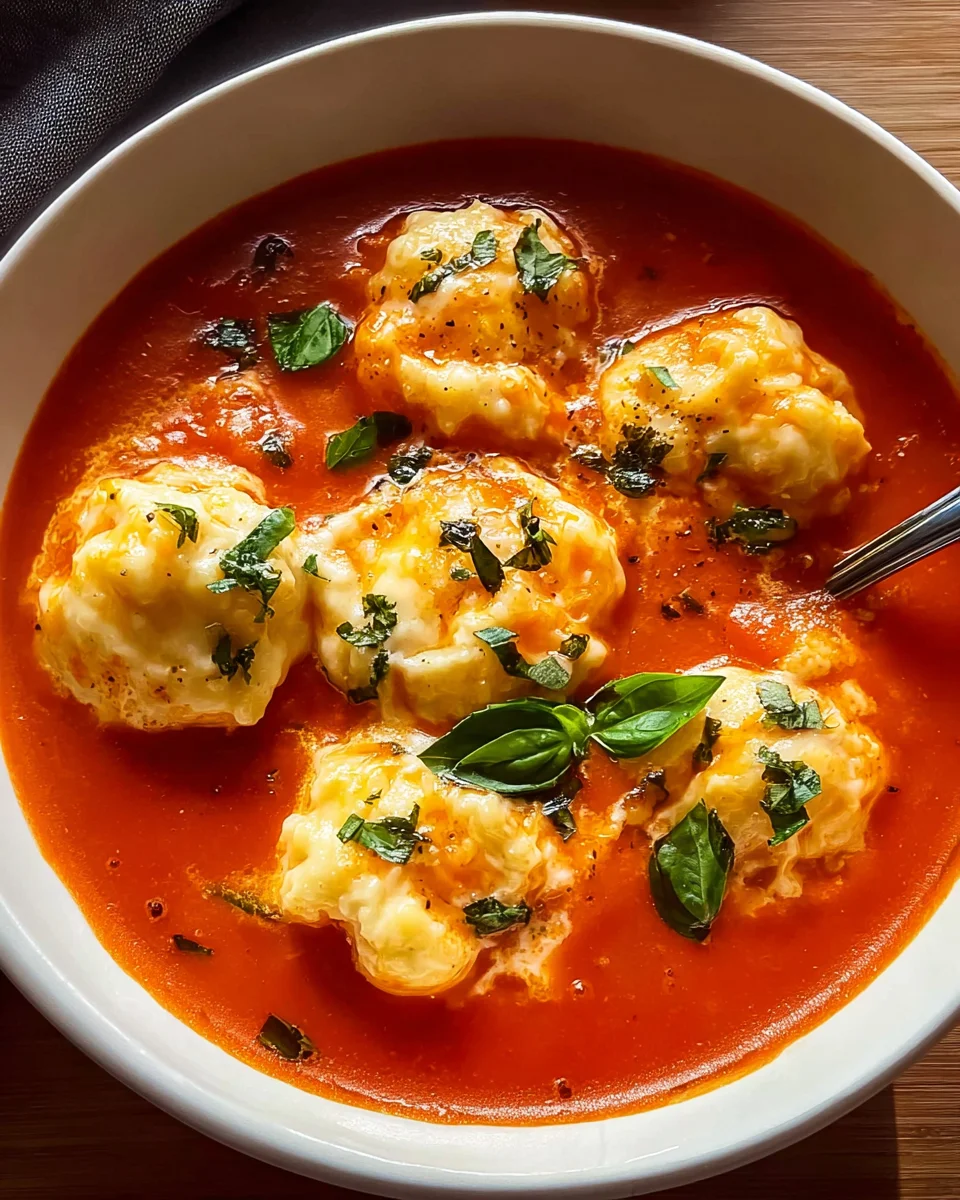 Delicious Tomato Soup With Cheese Dumplings Recipe to Try!