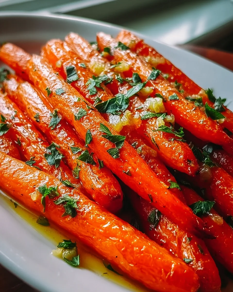 Sweet & Savory Honey Garlic Butter Roasted Carrots