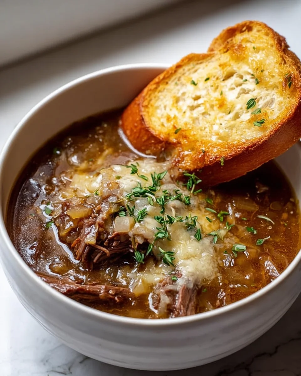 Savory French Onion Soup with Tender Beef Short Ribs Recipe