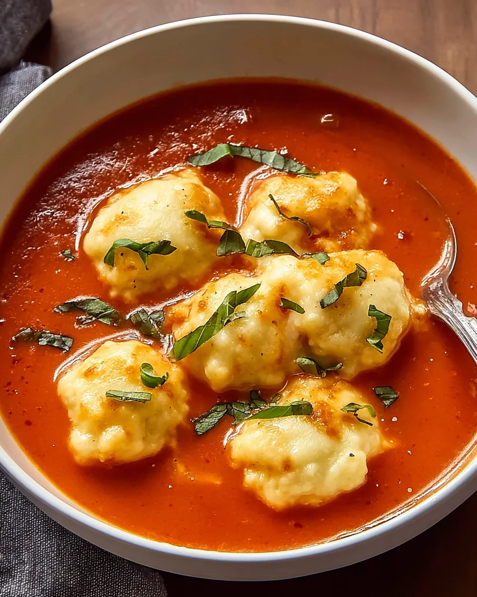 Delicious Tomato Soup With Cheese Dumplings Recipe to Try!