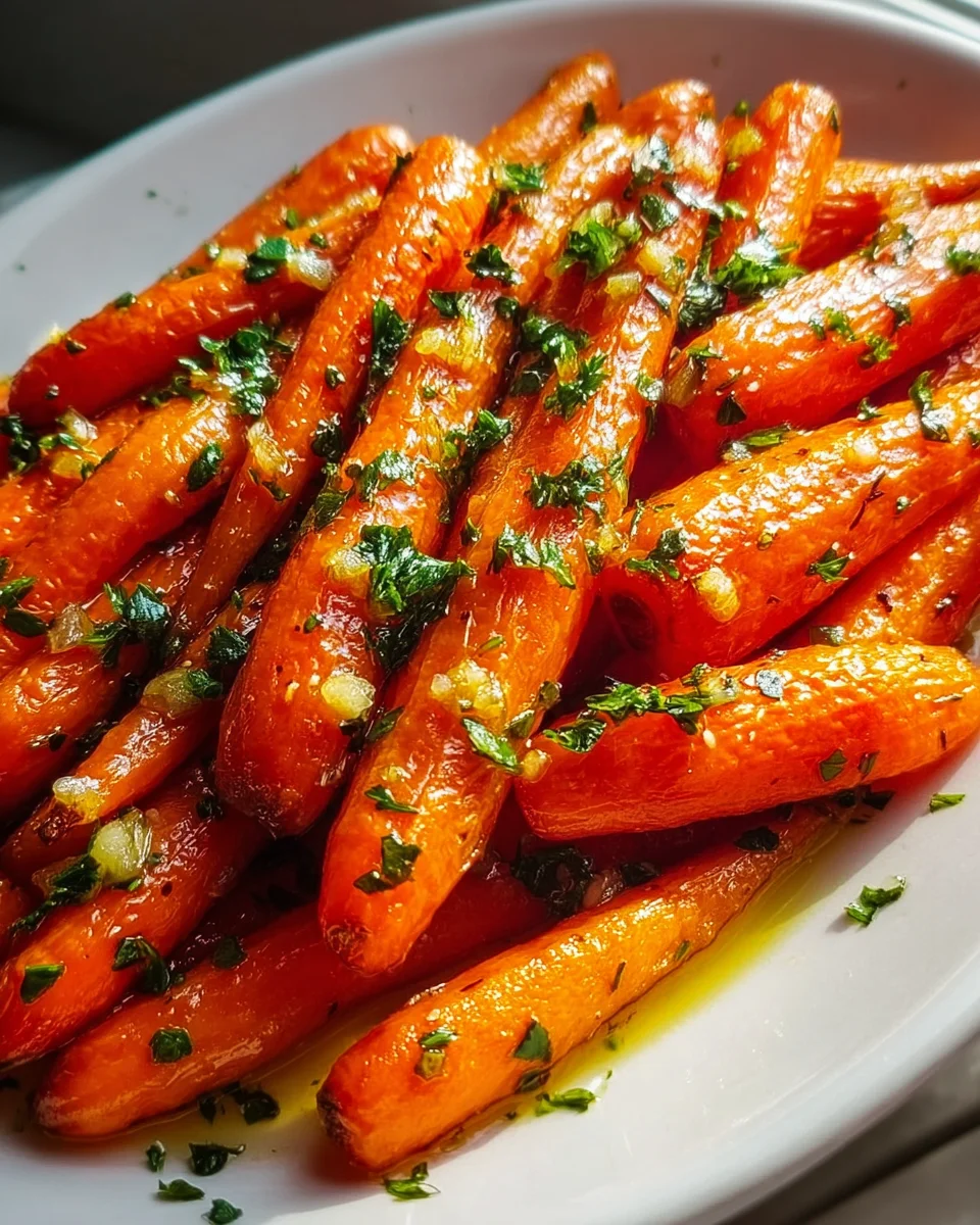 Sweet & Savory Honey Garlic Butter Roasted Carrots