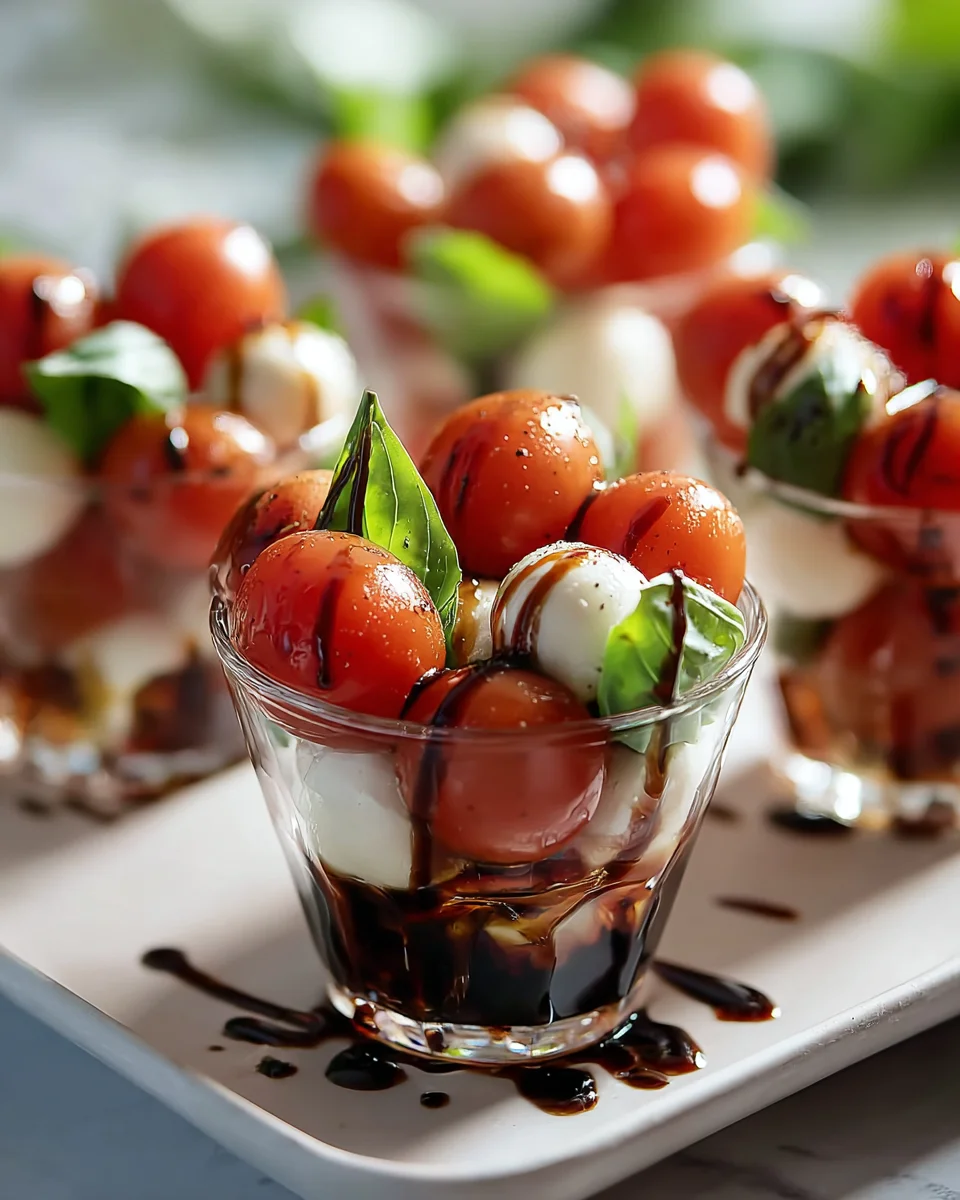 Festive Christmas Caprese Salad Cups: Easy Holiday Appetizer
