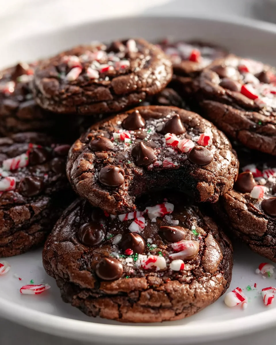 Delicious Peppermint Brownie Cookies for the Holidays!