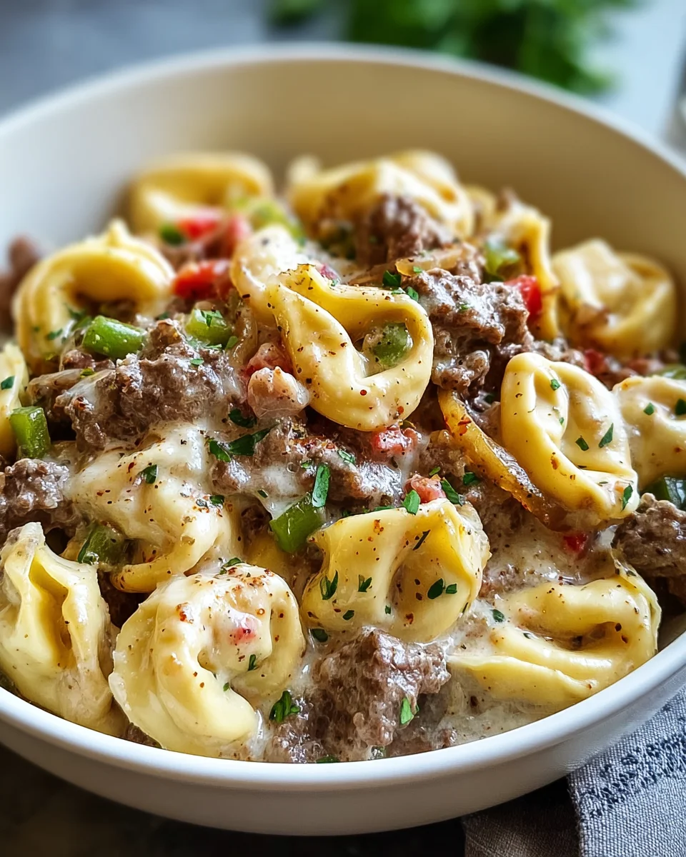 Delicious Philly Cheesesteak Tortellini Pasta Recipe to Try!