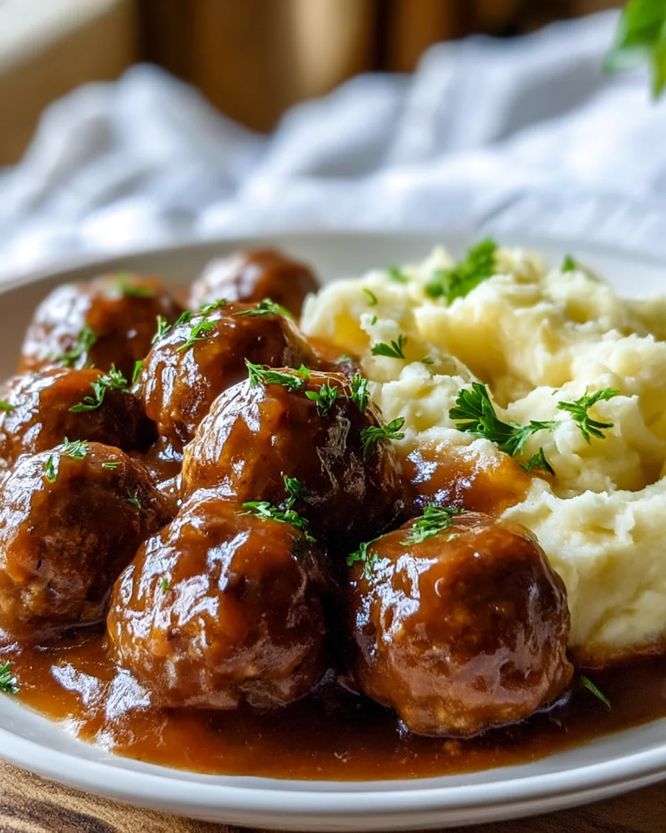 Savory Slow Cooker Salisbury Meatball Recipe for Dinner Delight