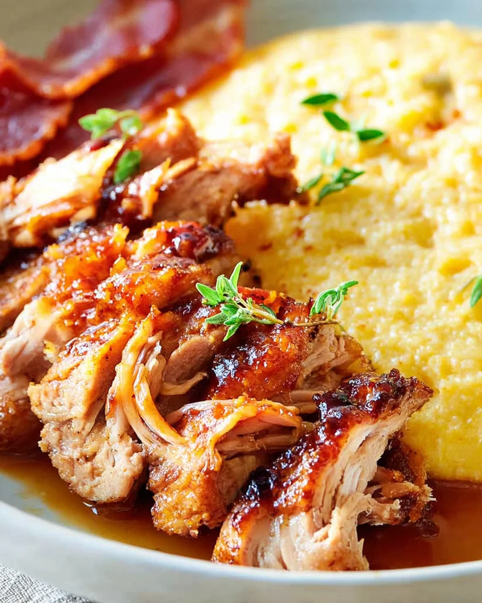 Easy Slow Cooker Apple Butter Glazed Beef Tenderloin