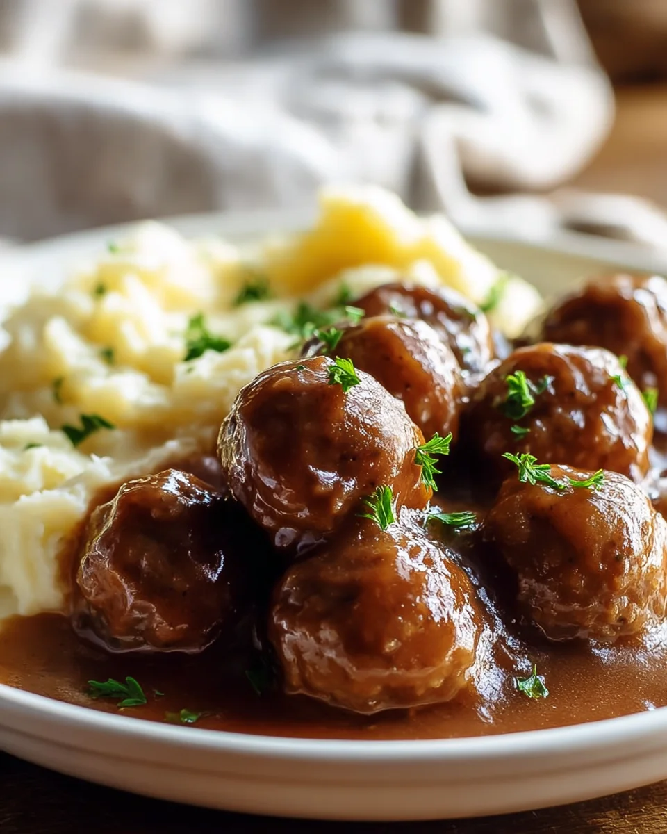 Savory Slow Cooker Salisbury Meatball Recipe for Dinner Delight